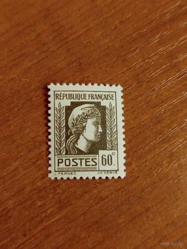 1944-45 Франция Французский Комитет Национального Освобождения Марианна чистая клей MNH** (4-1)