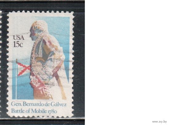 США-1980, (Мих.1433) , гаш., Личности,Генерал (одиночка)