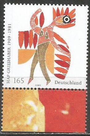 Германия. 100 лет со дня рождения П.Гришабера. Художник. 2009г. Mi#2722.