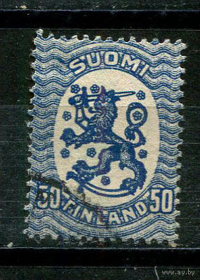 Финляндия - 1917/1930 - Герб 50P - [Mi.82A] - 1 марка. Гашеная.  (Лот 23JF)-TG2P16