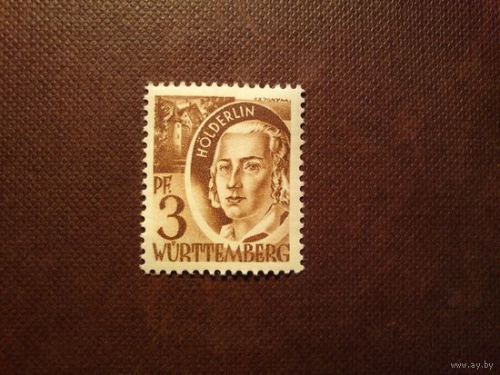 Германия .Французская зона оккупации 1947 г.Фридрих Гёльдерлин -немецкий поэт,философ и переводчик./9а/