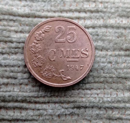 Werty71 Люксембург 25 сантимов 1947