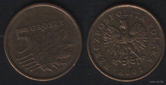Польша y278 5 грош 2001 год (mw) (_5