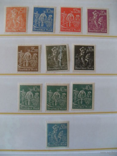 Торг! DR Mi.238-245 Германия. Рейх. 1922 / 1923 (Mi.660 euro) Полная серия (для ценителей разновидностей) см. описание