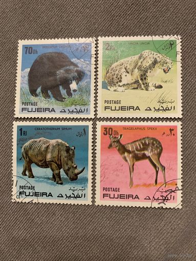 ОАЭ. Фуджейра 1971. Дикие животные. Марки из серии