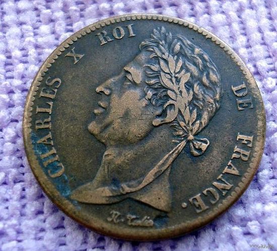 Французские колонии. 5 сантимов 1825 г.(Сан-Доминика. Мартиника. Гваделупа. И др.)