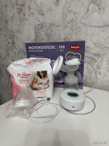 Молокоотсос электрический Baby Go + крем ланолин