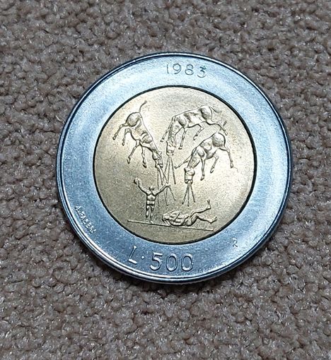 Сан-Марино 500 лир, 1983 Ядерная угроза UNC