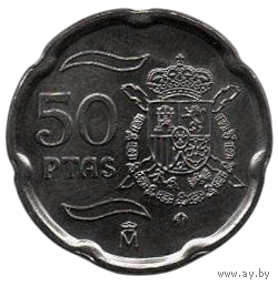 КОРОЛЕВСТВО ИСПАНИЯ. 50 ПЕСЕТ 2000. UNC. Король Хуан Карлос I Бурбон. РЕДКАЯ