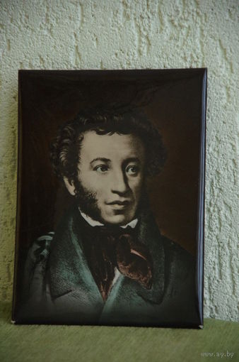 Панно из СССР   А. С . Пушкин    (  18 х 24 см )