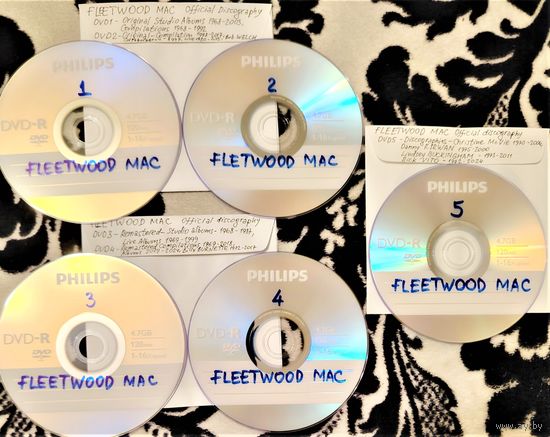 DVD MP3 - FLEETWOOD MAC + solo projects - полная официальная дискография (1968 - 2024) - albums, compilations, live, original &remastered - (Folk rock, Blues rock, Classic rock, Soft Rock) - 5 DVD