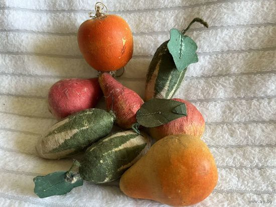 Ёлочные игрушки ссср 3 паье маше.