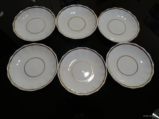 Блюдце Вербилки, 6 кофейных