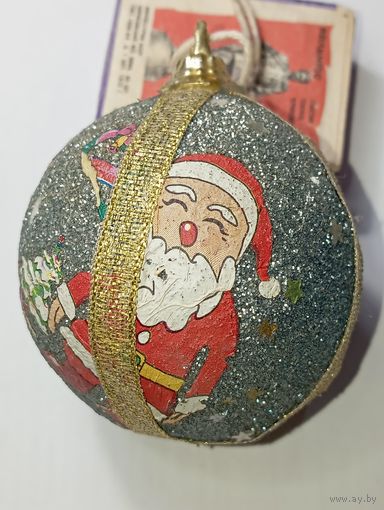 Ёлочная игрушка - шарик , СССР . С рубля