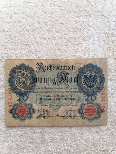 20 марок 1910 года