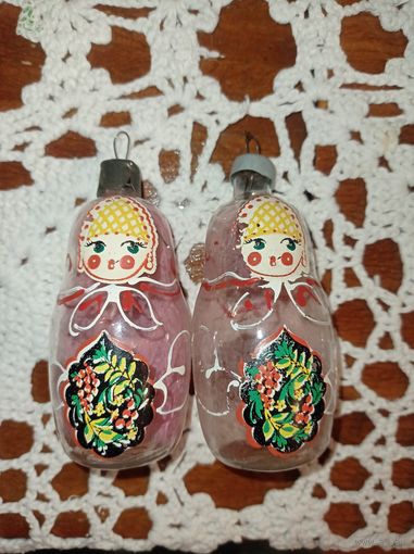 Ёлочная игрушка СССР, матрёшка ссср игрушка стеклянная елочная
