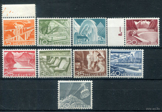 Швейцария - 1949 - ландшафты - 9 марок - MNH, MH. #O-W-56-KS-4