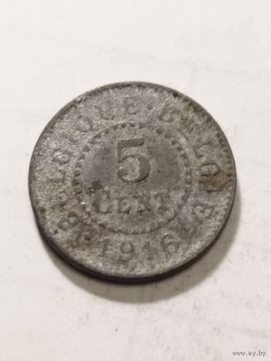 Бельгия 5 сентим 1916