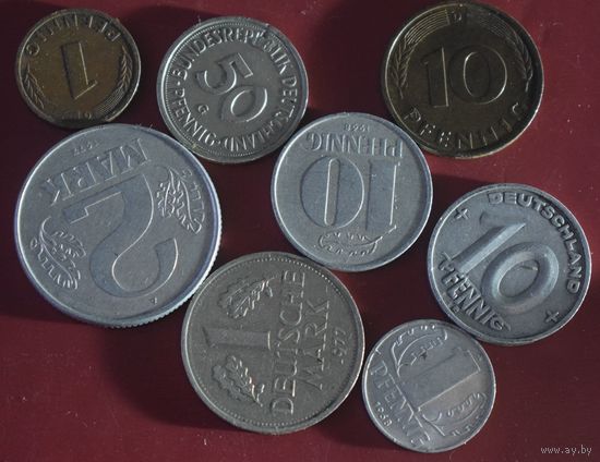 ФРГ и ГДР 7 монет