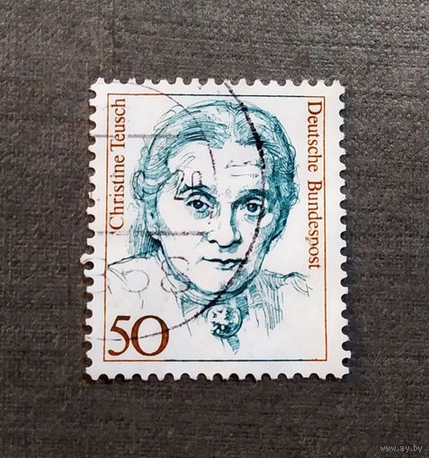 Марка Германия 1986 год Известные женщины