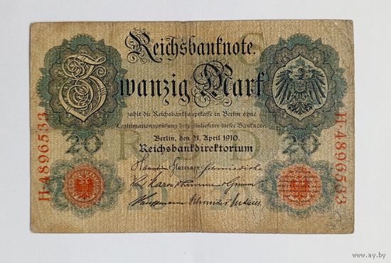 Германия. 20 марок 1910 года