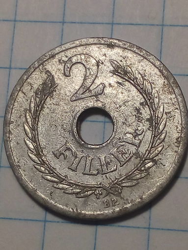 2 Филлера Венгрия 1950 год