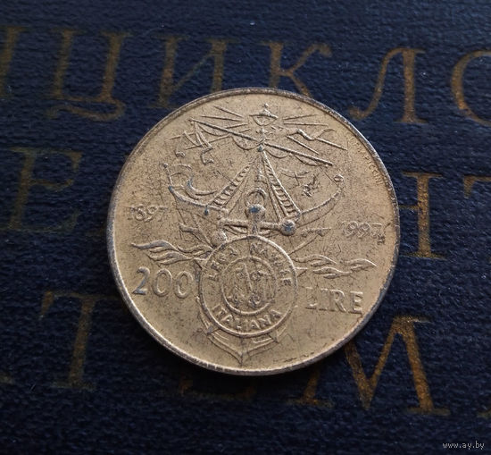 200 лир 1997 Италия 100 лет Итальянской морской лиги #01