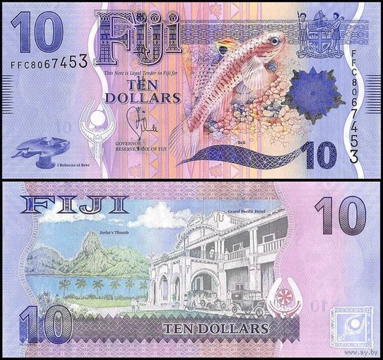 Фиджи 10 долларов образца 2012 года UNC p116