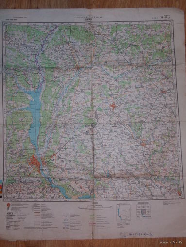 Карта 1981 г. Система координат 1942г., ссср, усср, бсср. Секретно, издание 1981 г