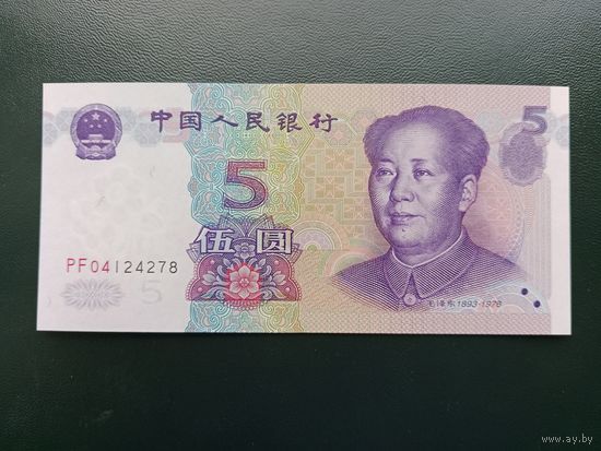 Китай 5 юаней 1999 UNC