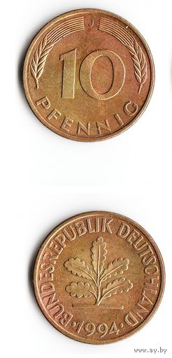 10 пфеннигов Германия 1994 года(J)