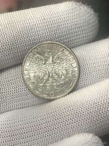 2 злотых 1932 в шб! Серебро в нечастом состоянии.