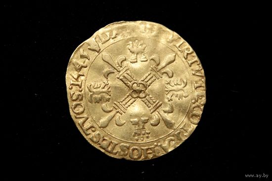 Дукат 1545 г. Брабант (Нидерланды), Карл V. Редкая!