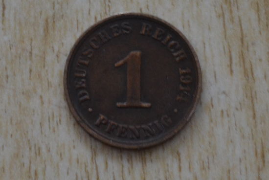 Германия 1 пфенниг 1914