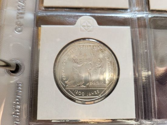 10 марок 2000 1200 лет Собору в Аахене ФРГ Серебро 15,5 грамма 925 пробы 0,461 унции! ВОЗМОЖЕН ОБМЕН!