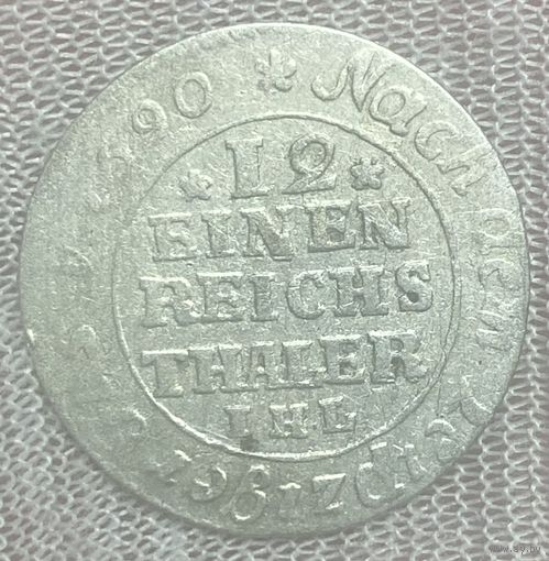 Монета 1/12 талера 1690 год. Шведское владычество. Померания. Адольф Фредрик.