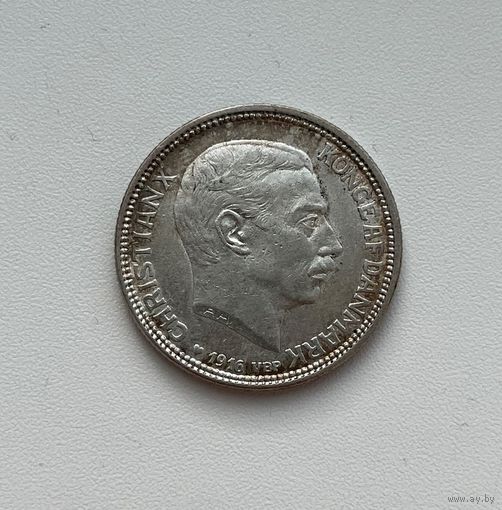 ДАНИЯ  2 кроны 1916 г.