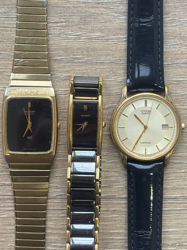 Часы наручные CITIZEN ORIENT ЛОТ 3ШТ с 1 рубля