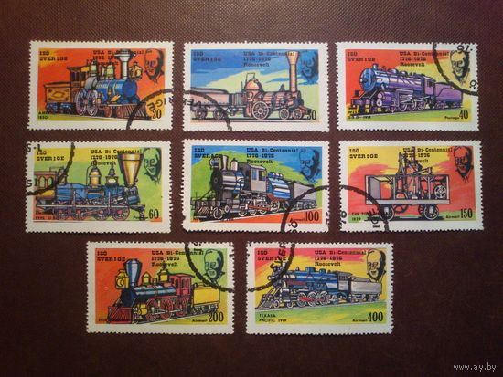 Швеция 1976 г.200-лет независимости США .Локомотивы Двухсотлетия.Нелегальный выпуск./8тр/