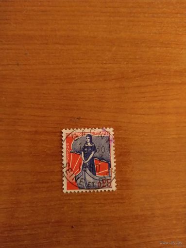 1960 Франция Марианна в лодке корабль флот концовка серии (1-8)