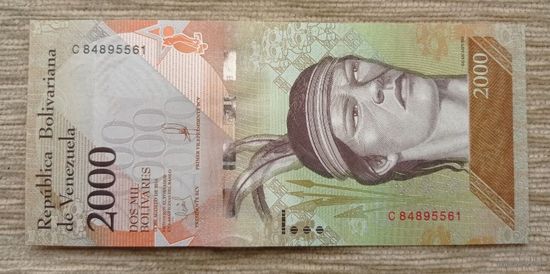 Werty71 Венесуэла 2000 боливаров 2016 UNC банкнота