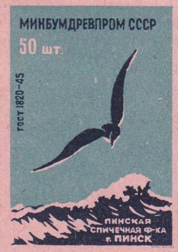 Спичечные этикетки ф.Пинск. Одиночка.ГОСТ-45