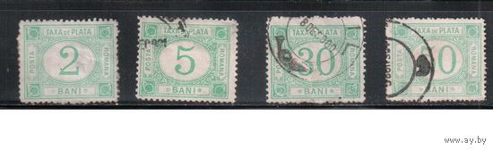 Румыния-1898(Мих.19-23)  гаш.  ,  Стандарт, Доплатные марки, с ВЗ