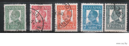 Болгария-1931, (Мих.226-231),   гаш.  , Стандарт,Царь Борис III , 5 марок