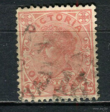 Австралийские штаты - Виктория - 1905/1910 - Королева Виктория 1Р - [Mi.147a] - 1 марка. Гашеная.  (Лот 28HT)-TG3P15