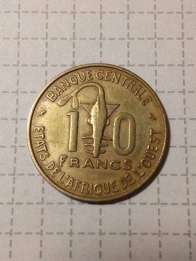 10 франков Западная Африка 1970 год