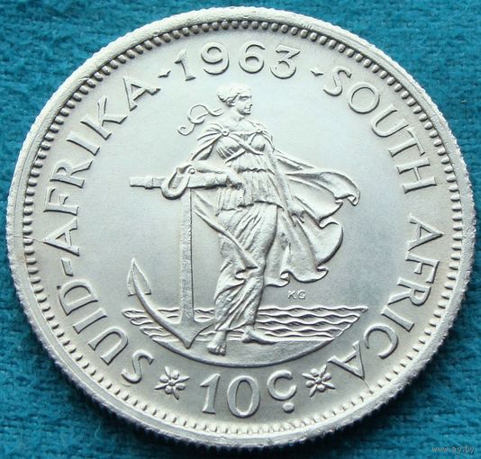 Ю.А.Р  10 центов 1963 год   KM#60  Тираж: 3.327.000 шт