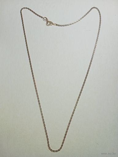 Цепочка серебряная - позолоченная  , 925 проба , 4.26 гр. 50 см .