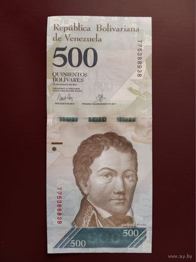 Венесуэла 500 боливаров 2017 UNС