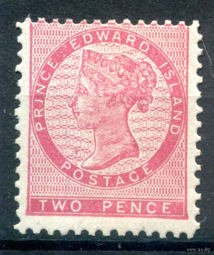 Британские колонии - остров принца Эдуарда - 1862/68г. - королева Виктория, перфорация 11 1/2, 2 P - 1 марка - MLH, есть разводы на клее [Mi 5 C]. #3-WB-88-A-1